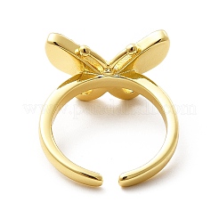 Cubic Zirconia Butterfly Open Cuff Ring&nbsp;KK-H439-48G
