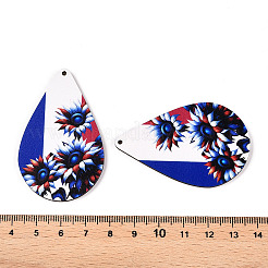 French Theme Printed Wood Pendants&nbsp;WOOD-N016-10