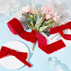 5 Yards Polyester Frayed Ribbon&nbsp;OCOR-WH0082-226A-01