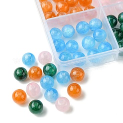 64Pcs 4 Colors Round Imitation Cat Eye Resin Beads&nbsp;RESI-FS0001-66C