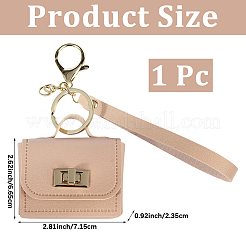 Portable PU Leather Bag Keychains&nbsp;FIND-CL0002-42A