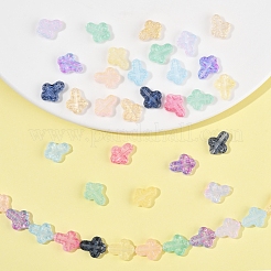 120Pcs 9 Colors Transparent Spray Paint Glass Beads&nbsp;GLAA-FS0002-12C