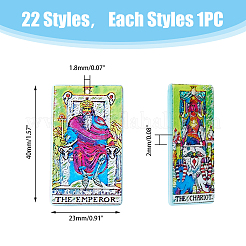 22Pcs 22 Style Printed Acrylic Pendants&nbsp;OACR-DC0001-22B