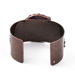 Natural Amethyst Open Cuff Bangles&nbsp;BJEW-A130-02