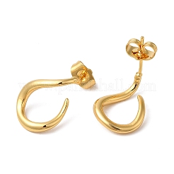 Rack Plating Brass Twist Teardrop Stud Earrings&nbsp;EJEW-R151-10G