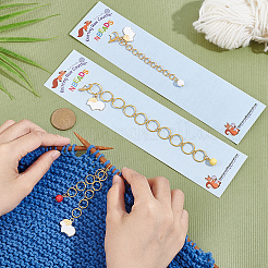 Alloy Enamel Sheep Pendant Knitting Row Counter Chains&nbsp;HJEW-PH01835