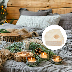 Wood Candle Holders&nbsp;AJEW-WH0314-540