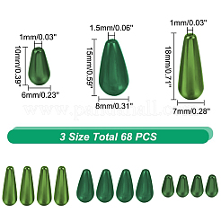 Teardrop ABS Plastic Imitation Pearl Beads&nbsp;MACR-AR0001-19