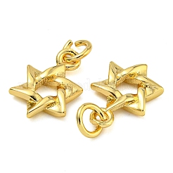 Rack Plating Hexagram Pendants&nbsp;KK-Z063-18G