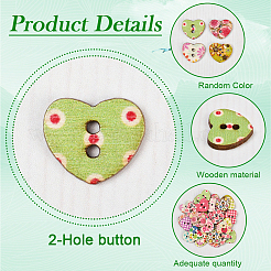 100Pcs Wood Buttons&nbsp;DIY-SP0005-91