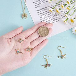 6Pcs 6 Style Rack Plating Brass Micro Pave Colorful Cubic Zirconia Pendants&nbsp;ZIRC-SZ0004-85