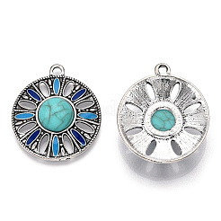 Synthetic Turquoise Pendants&nbsp;PALLOY-TAC0044-52AS