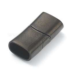 316 Surgical Stainless Steel Magnetic Clasps with Glue-in Ends Ion Plating(IP)&nbsp;STAS-G241-14B-EB