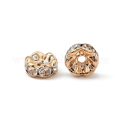 Brass Rhinestone Spacer Beads&nbsp;RB-A014-L8mm-01LG-NF
