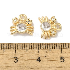 Brass Micro Pave Clear Cubic Zirconia Pendants&nbsp;KK-U013-03G
