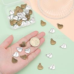 40Pcs 20 Style Family Theme Tibetan Style Alloy Pendants&nbsp;FIND-CA0006-85