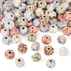 100Pcs Vintage Straight Hole Small Fragrant Fabric Beads&nbsp;FIND-TA0006-79