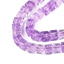 Crackle Transparent Glass Beads Strands&nbsp;GLAA-N062-4mm-09