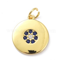 Brass Micro Pave Clear Cubic Zirconia Pendants&nbsp;ZIRC-L091-100