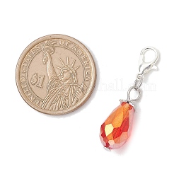 Electroplate Glass Pendant Decorations&nbsp;HJEW-JM03886