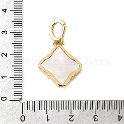 Brass Pave Clear Cubic Zirconia Pendants&nbsp;KK-G553-12G