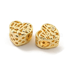 Mother's Day Rack Plating Alloy European Beads&nbsp;FIND-B034-31G