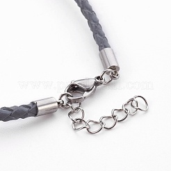 Braided Leather Cord Bracelet Making&nbsp;MAK-L018-05