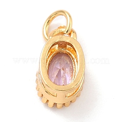 Real 18K Gold Plated Brass Inlaid Cubic Zirconia Charms&nbsp;ZIRC-L100-079G