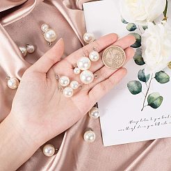 Resin Imitation Pearl Pendants/Shank Buttons&nbsp;BUTT-PH0004-14