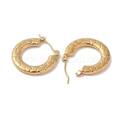 Snake Skin 201 Stainless Steel Half Hoop Earrings for Women&nbsp;EJEW-G385-06G