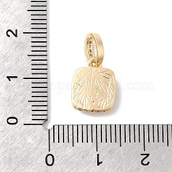 Brass Micro Pave Cubic Zirconia Pendants&nbsp;KK-A277-12G