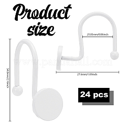 2Bags Iron Shower Curtain Hook for Bathroom&nbsp;AJEW-GO0004-54B