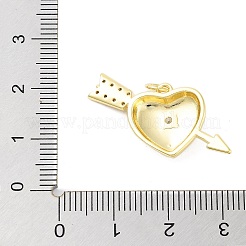 Rack Plating Brass Micro Pave Clear Cubic Zirconia Pendants&nbsp;KK-A208-05G