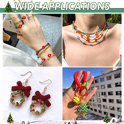 16 Strands 16 Style Christmas Theme Transparent Electroplate Glass Beads Strands&nbsp;EGLA-TA0001-25