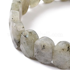 Natural Labradorite Oval Beaded Stretch Bracelet&nbsp;G-E010-01I