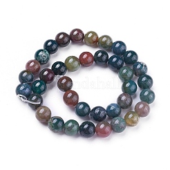 Natural Indian Agate Round Beads Strands&nbsp;G-N0120-06-8mm