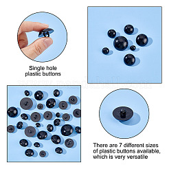 210Pcs 7 Style 1-Hole Plastic Buttons&nbsp;BUTT-AR0001-08