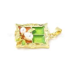 Brass Enamel Pendants&nbsp;KK-Z101-09G-B01