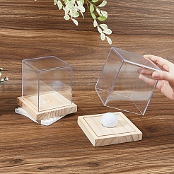 Acrylic Baseball Display Cases with Wooden Base&nbsp;ODIS-WH0081-16