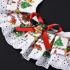 Cloth Pet's Christmas Lace Bandanas&nbsp;AJEW-D051-02