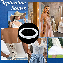10M Translucent PVC Wedding Dress Shaping Fishbone&nbsp;DIY-GF0014-12B