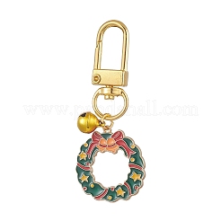 Christmas Theme Alloy Enamel Pendant Decorations&nbsp;HJEW-JM00979