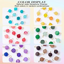 100Pcs Natural White Jade Charms&nbsp;FIND-FH0004-84
