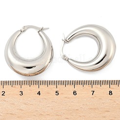 Non-Tarnish 304 Stainless Steel Chunky Hoop Earrings for Women&nbsp;X-EJEW-F280-06E-P