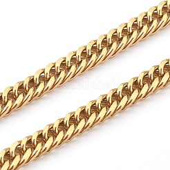 304 Stainless Steel Diamond Cut Cuban Link Chain Necklaces&nbsp;NJEW-JN03367-01