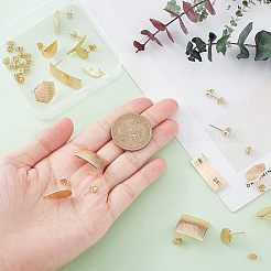 Mixed Shapes Brass Stud Earring Findings&nbsp;KK-FH0003-75