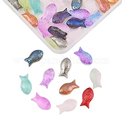 50Pcs 5 Colors Transparent Spray Painted Glass Beads&nbsp;GLAA-FP0001-41