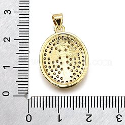 Rack Plating Brass Micro Pave Cubic Zirconia Pendants&nbsp;KK-K401-87G