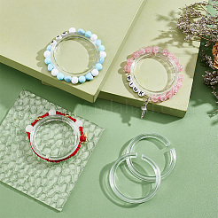 20Pcs Small Transparent Shelf Bangle Organizer Bracelet Displays Stand Jewelry Holder&nbsp;BDIS-PH0001-04
