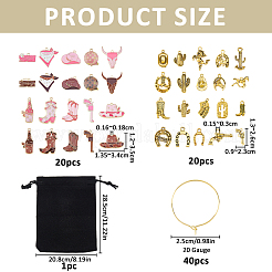 Western Cowboy Style Wine Glass Charms Making Kit&nbsp;DIY-FH0010-77